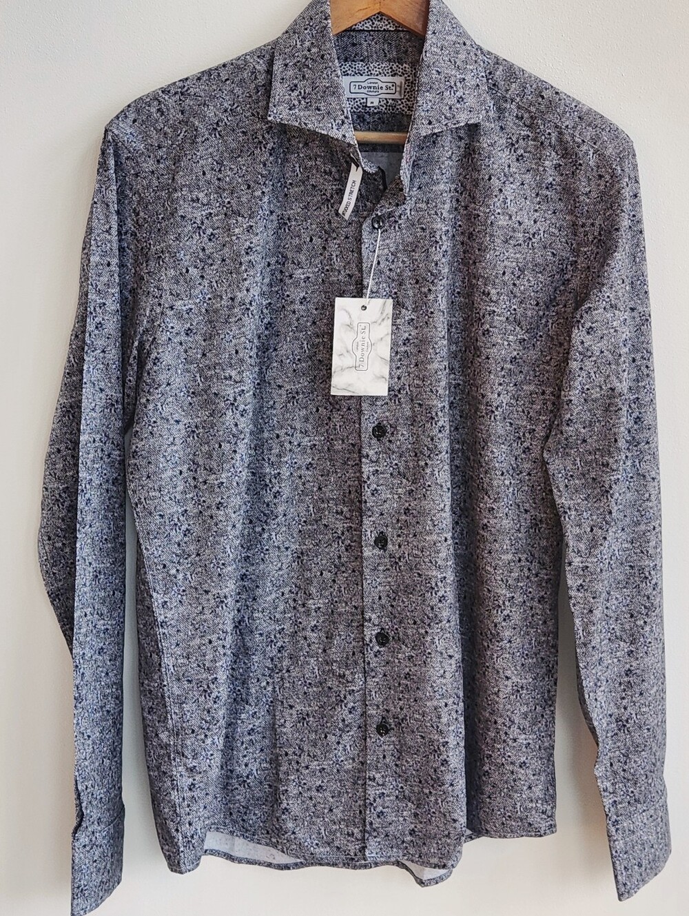 Men's Grey Patterned Dress Shirt